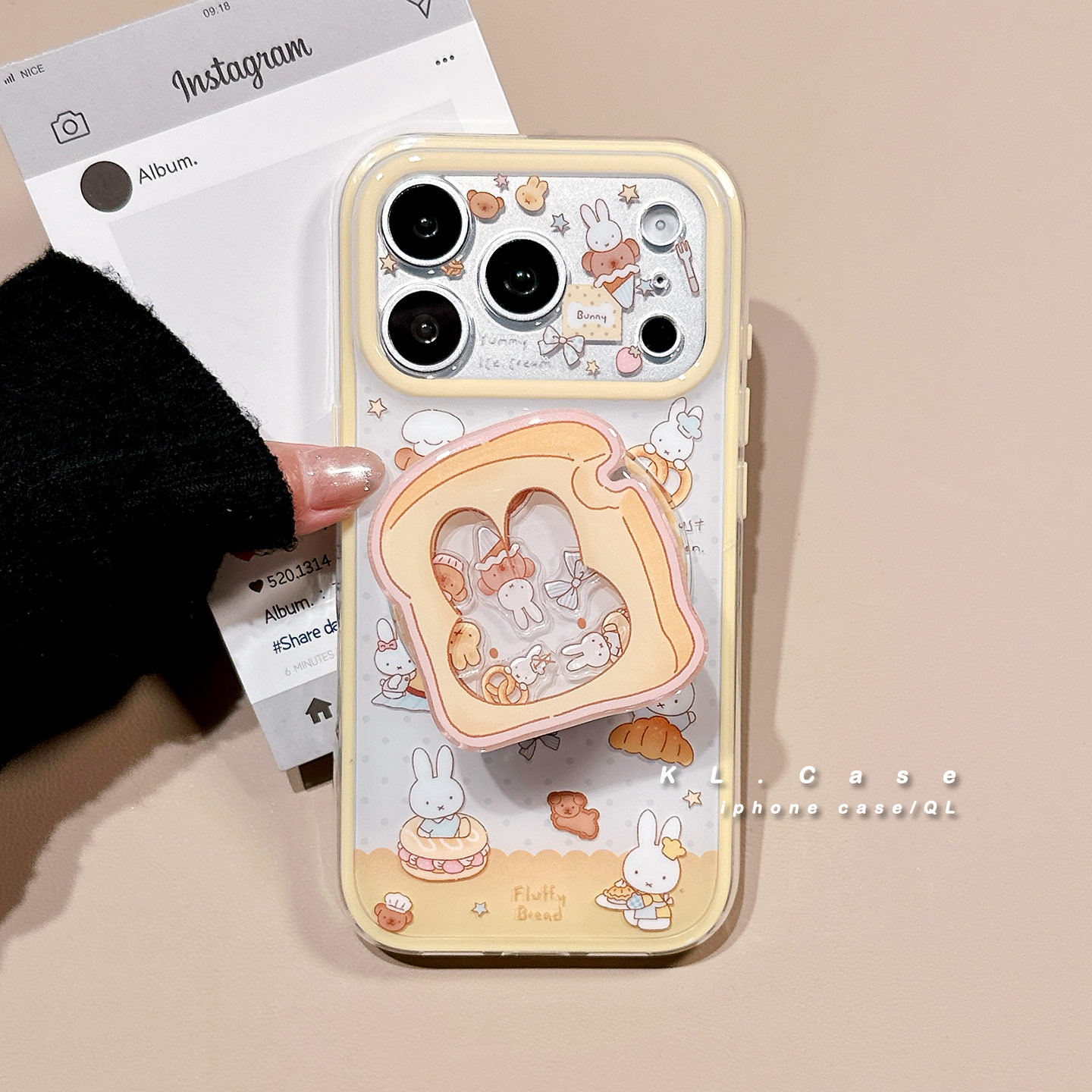 ins韩风可爱米菲兔适用苹果17手机壳iPhone17promax新款16磁吸保护套15硅胶防摔全包小众高级感带支架女生软p