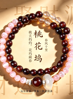 【普陀山祝福】紫檀猫眼石手串
