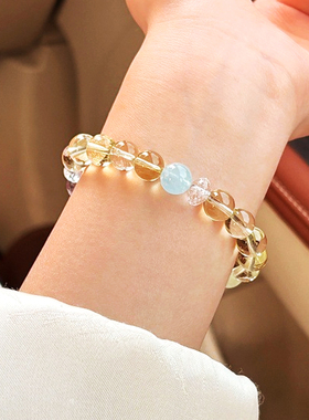 【普陀山祝福】黄水晶招财手串