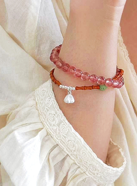 【普陀山祝福】招桃花叠戴手链