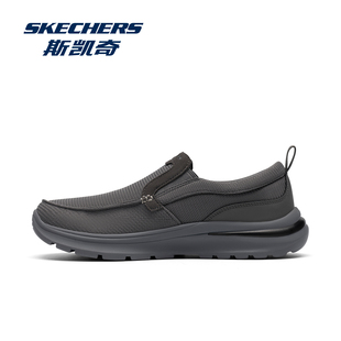 skechers斯凯奇健步鞋男一脚蹬运动鞋2025新款秋冬鞋子男款老人鞋
