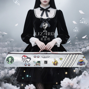 Lizard莱瑟塔彩虹系列意大利进口小牛皮时尚大容量7孔大头杆杆包