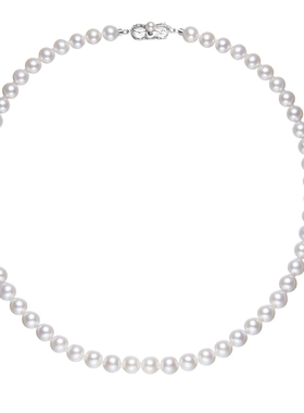 爱迪生珍珠赛天女7-8mm白色淡水天然珍珠项链