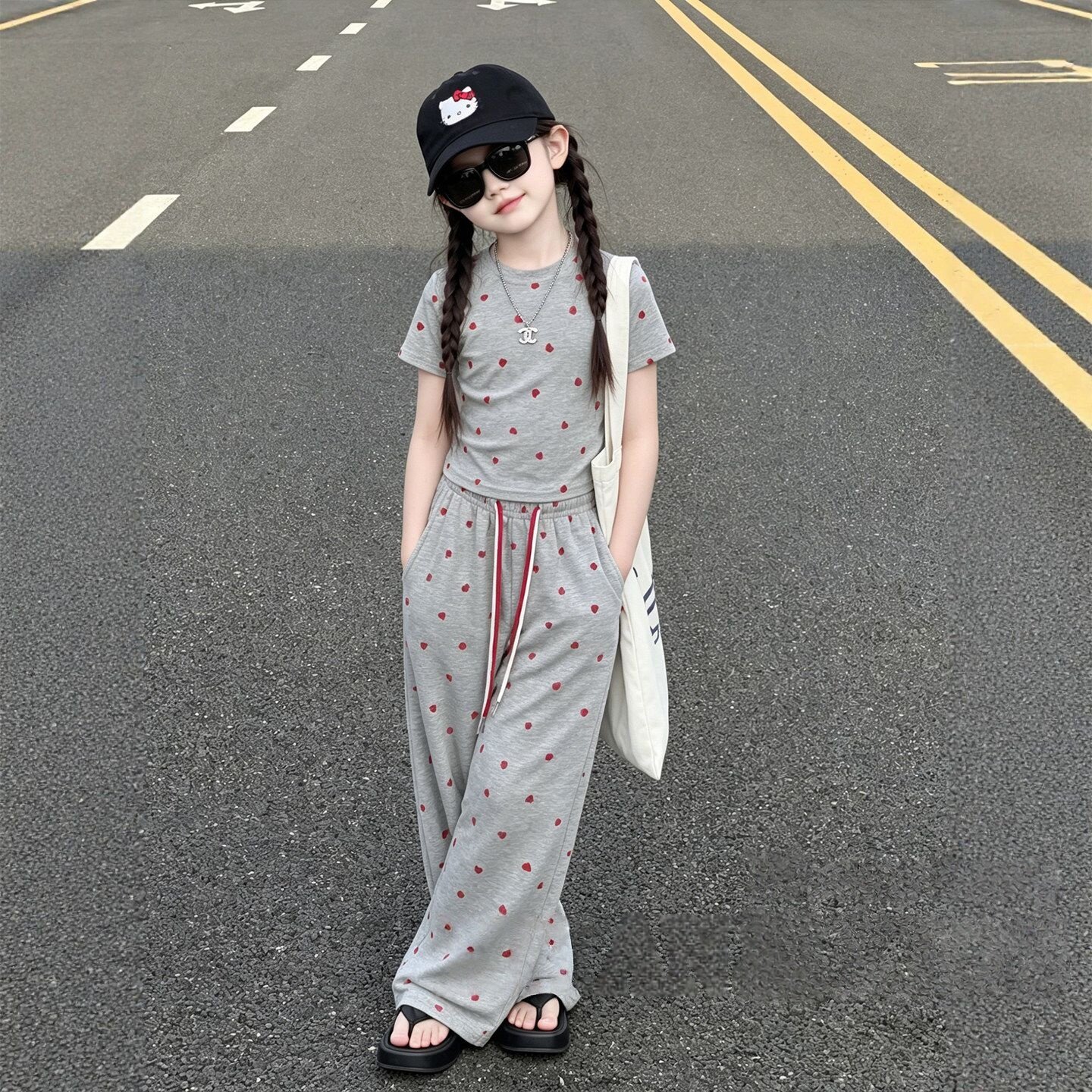 女童夏装2026新款套装儿童衣服夏季大童女装时尚洋气时髦短袖长裤