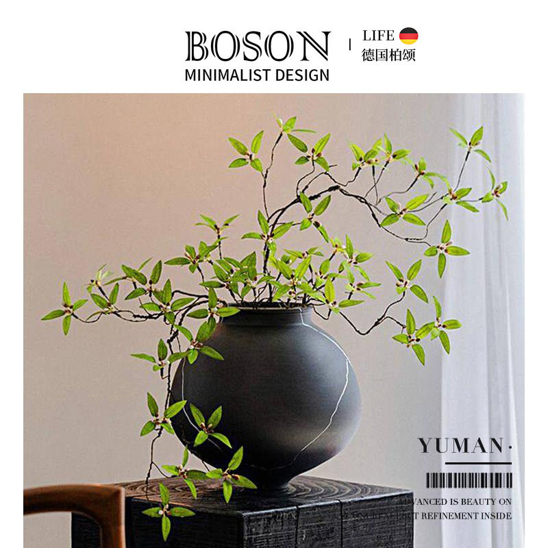 BOSON&middot;Yuman&middot;彷真绿色植物藤蔓石榴假花摆设客厅装饰插花摆件 |