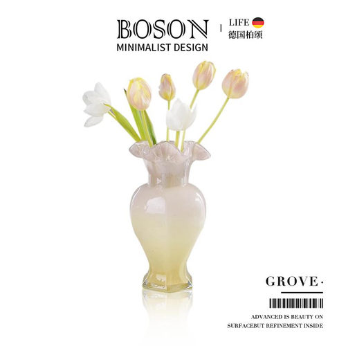 BOSON·Grove·花瓶法式中古玻璃插花器餐桌家居轻奢摆件 | 林听