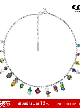 CHICHABOOM琉璃挂坠项链男女同款