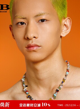 CHICHABOOM彩色天然石月光石项链CCB男女同款