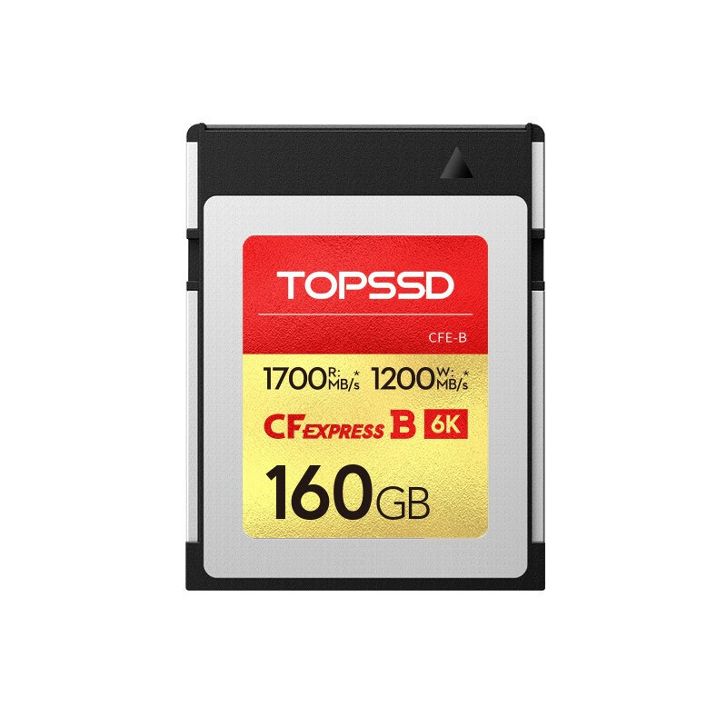 Topssd天硕CFE-B储存卡160G/240GB内存6K视频1700MB/s相机闪存卡怎么看?