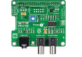 MIKROE-1767 子板, RaspyPlay4, PCM5122 数模转换器, 硬件音量控