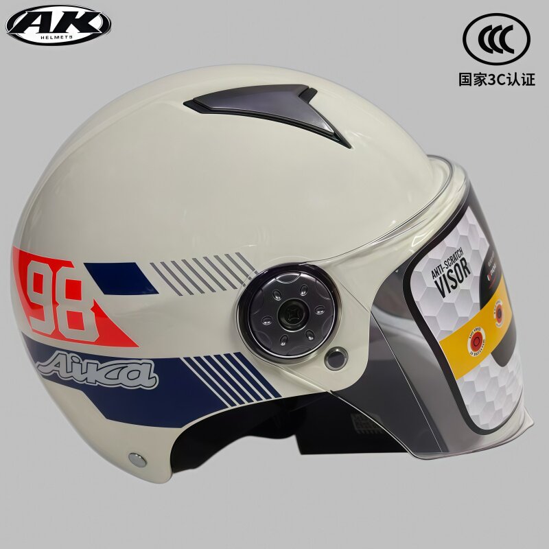 AK艾凯A类3C电动车头盔夏盔半盔成人男女电瓶车安全帽631