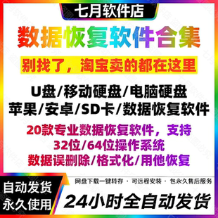 电脑硬盘数据恢复软件U盘移动固态硬盘误删除格式化恢复数据服务