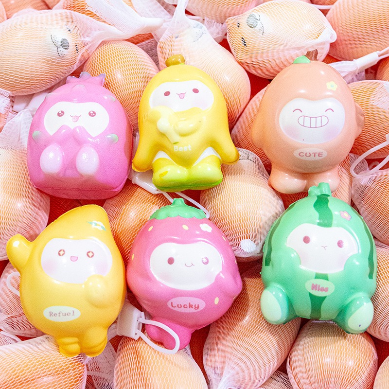 网袋水果蛋仔派对捏捏乐解压玩具慢回弹减压卡通摆件礼物工厂