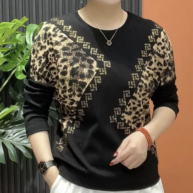 韩版2023秋新款半高领加绒宽松蝙蝠衫显瘦遮肚拼接百搭长袖打底衫