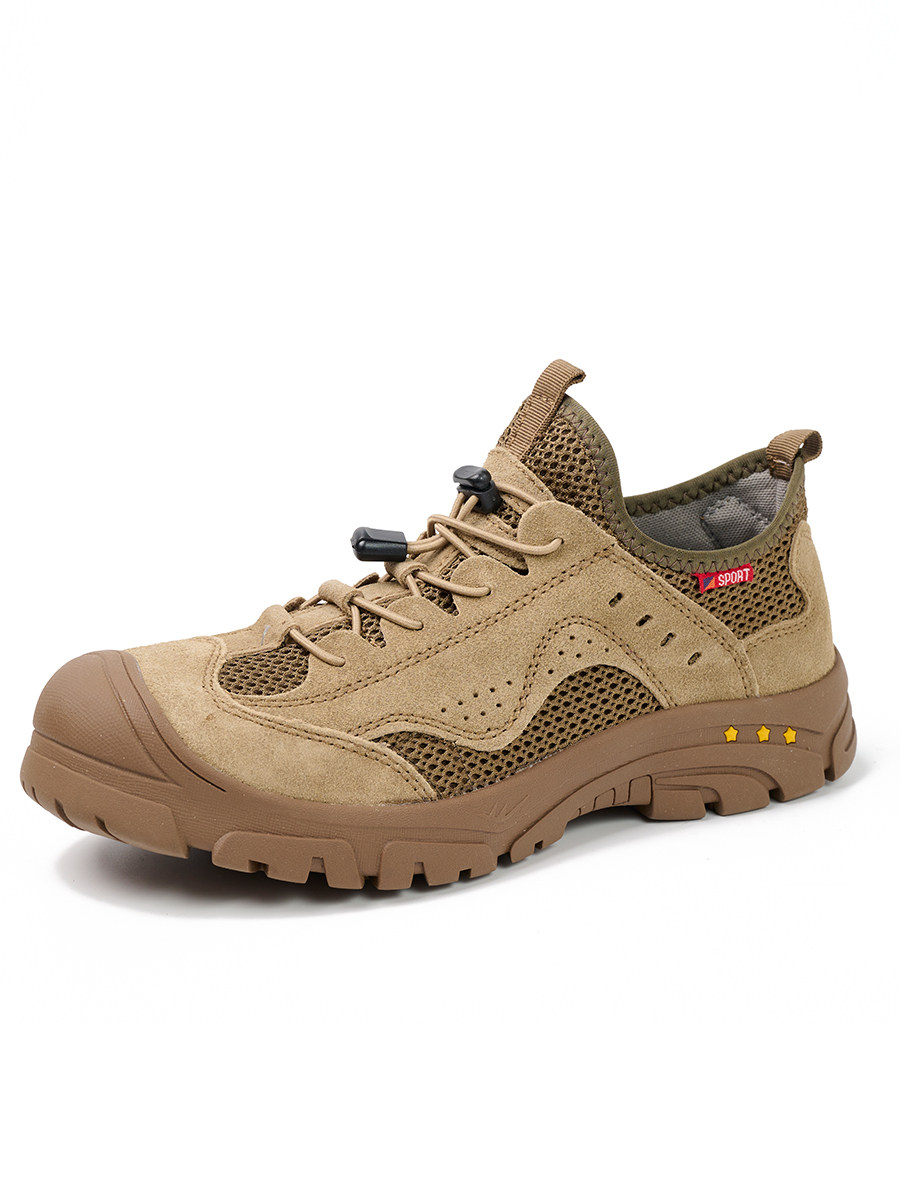 WU JING RECOMMENDS THREE-PROOF LABOR PROTECTION SHOES MENS SUMMER BREATHABLE STEEL TOE ANTI-SMASHING ANTI-PUNCTURE RUBBER SOLE INSULATED WORK SHOES