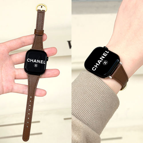 适用iwatch细款马蹄扣小羊皮表带