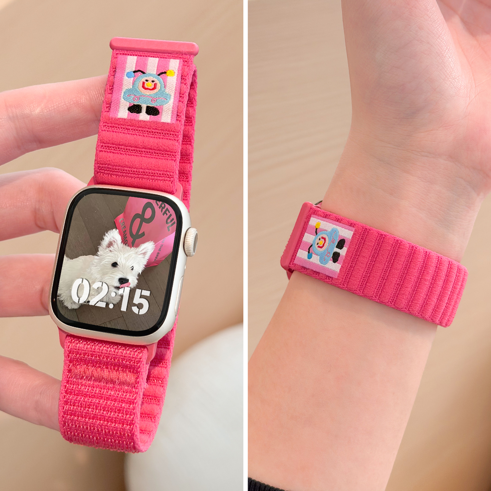 适用iwatch动物标原野山地纹表带