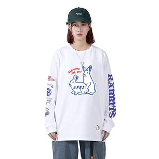 T恤打底衫 shirt男女情侣长袖 FR2头狂PlayingRabbitsLongsleeveT