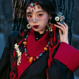 雪域暗焰藏布拉2025新款藏服女款藏族服装女士藏式藏袍民族风旅拍