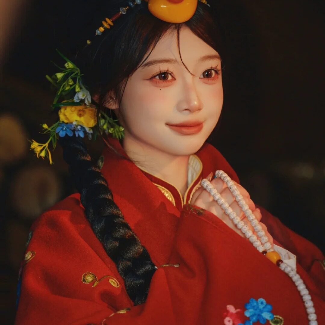 藏布拉新款女士藏式刺绣大衣