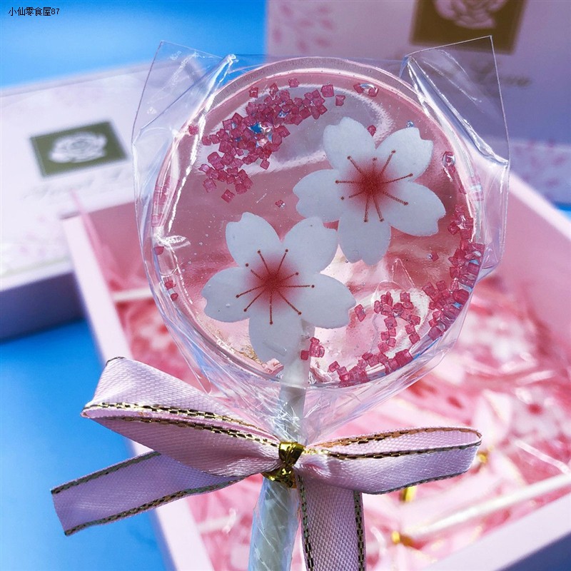 星空创意网红樱花节棒棒糖果海豚黄鸭玫瑰超高颜值少女心可爱零食