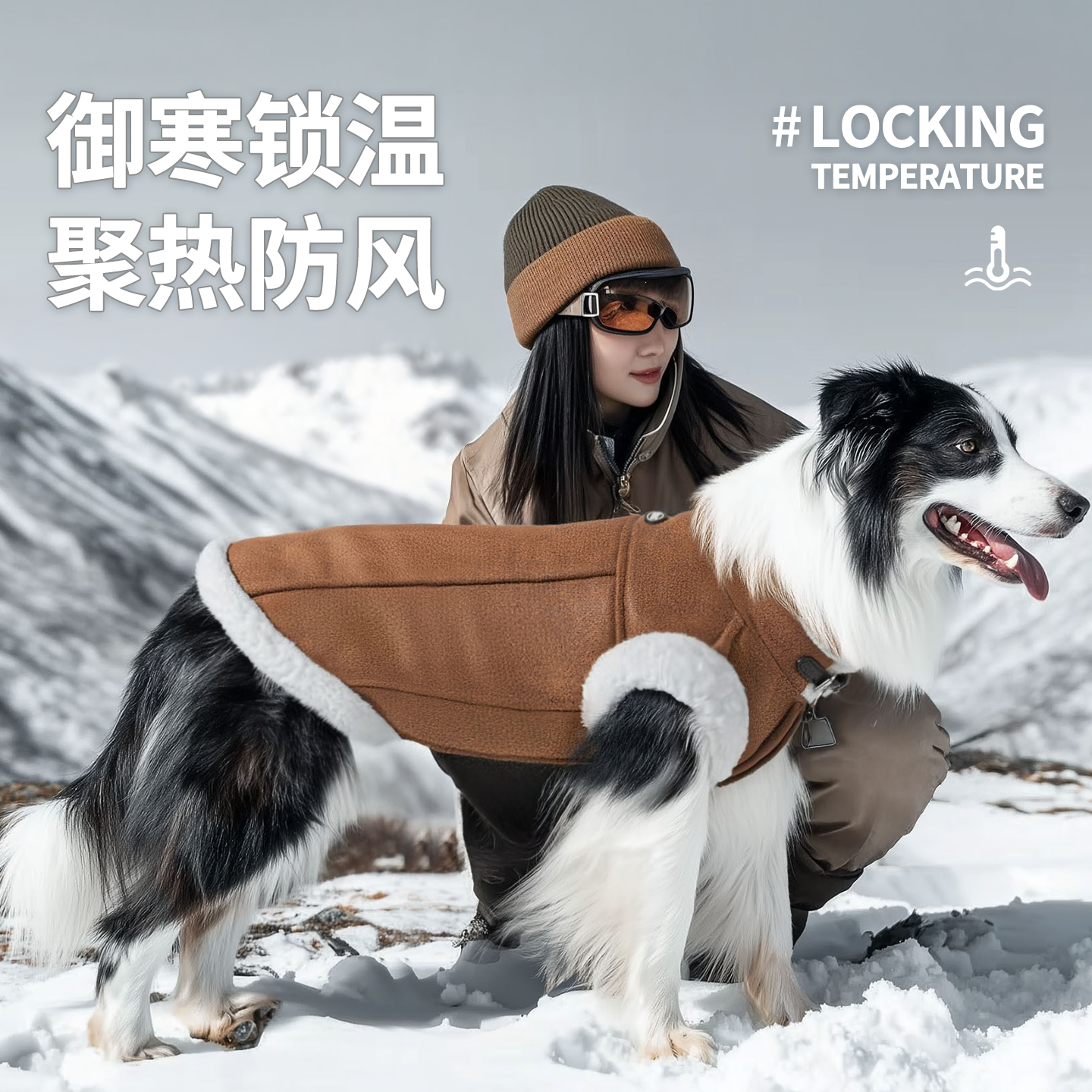 大狗狗衣服秋冬麂皮绒保暖加厚棉服边牧金毛拉布拉多中大型犬马甲