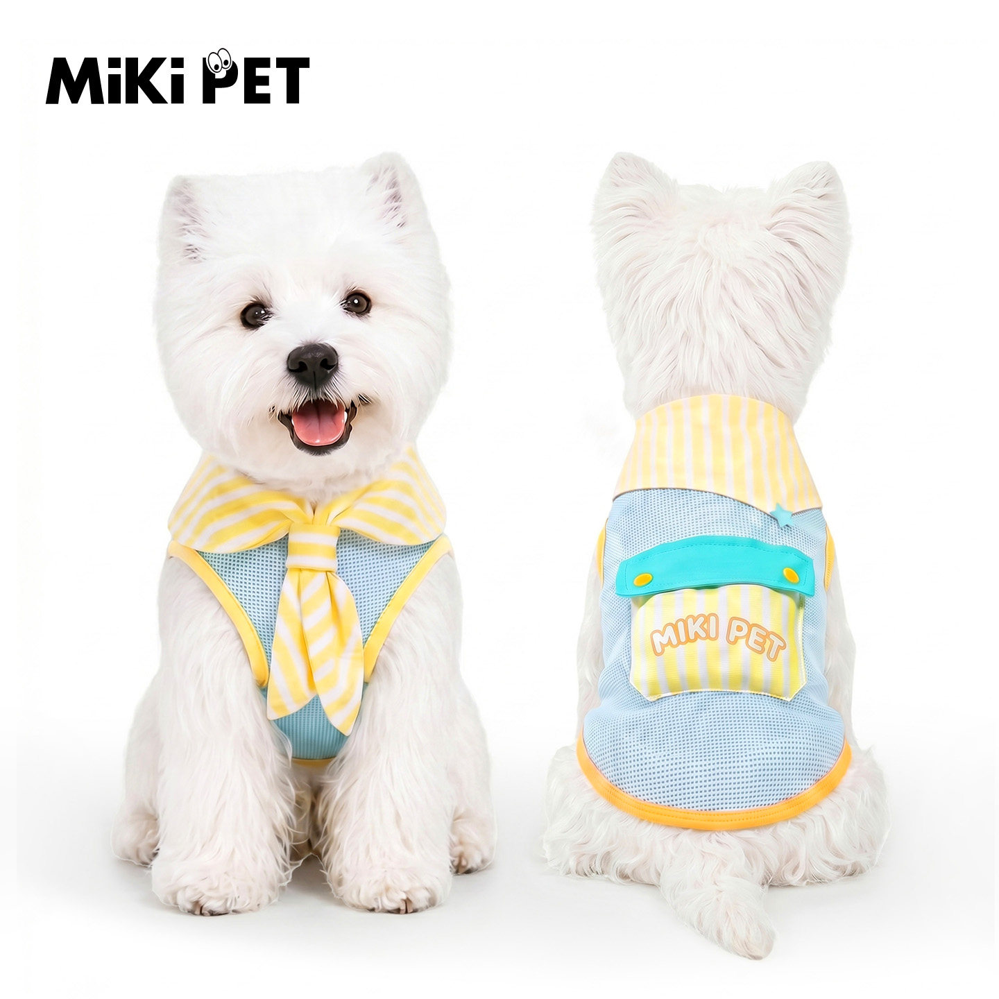 狗狗衣服秋季高颜值领结背心高弹防掉毛大型犬边牧萨摩耶宠物T恤