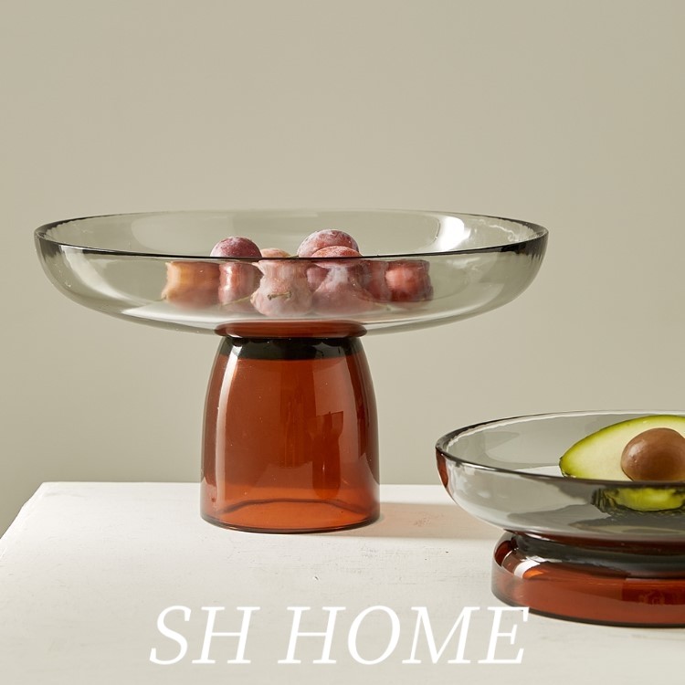 SH HOME北欧丹麦彩色撞色玻璃客厅餐桌茶几干水果盘零食盘摆件,餐饮具,果盆/果盘/果篮,淘宝优惠券,粉丝福利购,淘宝优惠卷