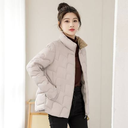 羽绒棉服女2024秋冬新款棉袄时尚宽松洋气短款立领外穿爆款外套潮