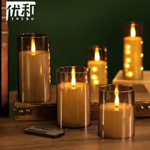 led电子蜡烛圣诞仿真电子蜡烛灯音乐会布置创意婚庆礼道具小夜灯