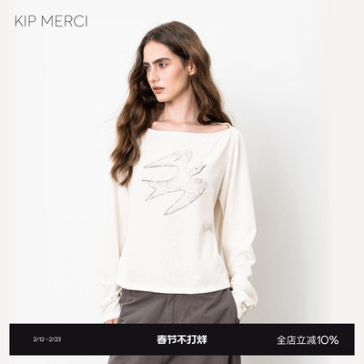 KipMarket佩斯利飞鸟印花T恤