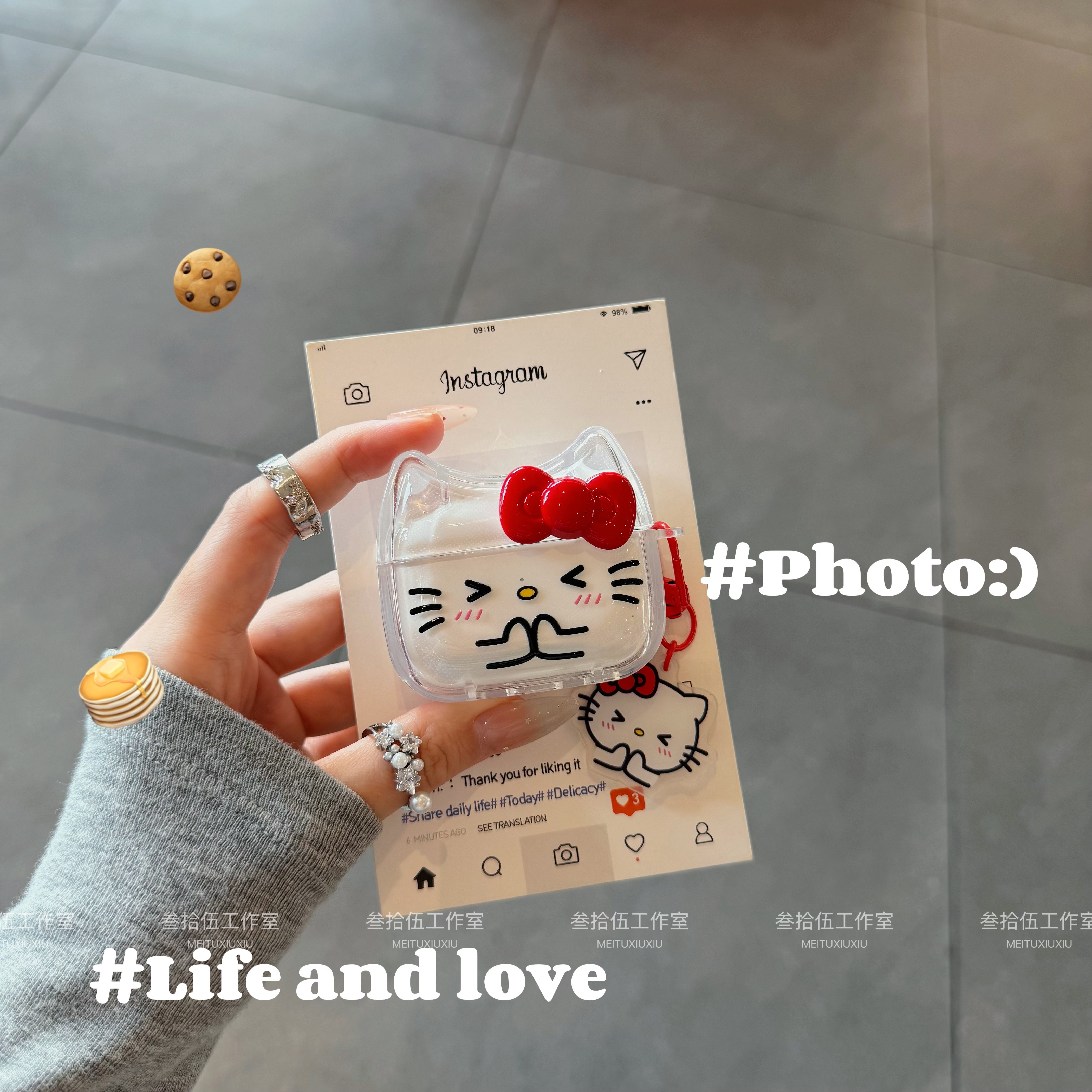 苹果元宝蝴蝶结猫咪适用airpods pro3无线蓝牙耳机保护套少女心可爱防摔耳机壳airpods4代新款2代