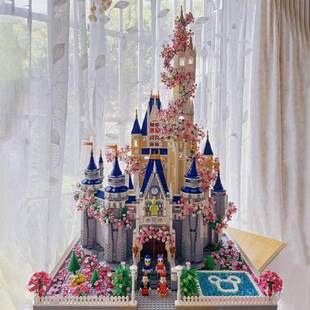 乐积木高2025新款迪士尼城堡积木女生高颜值高难度大型拼装玩具适