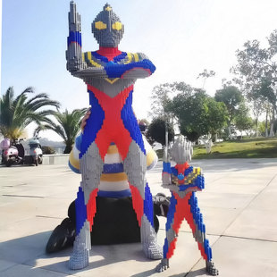 六一儿童节礼物超大迪迦泰罗奥特曼立体积木小颗粒益智拼装