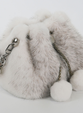 【安晴粉丝专享】进口水貂毛手拿包NJ18-STPB