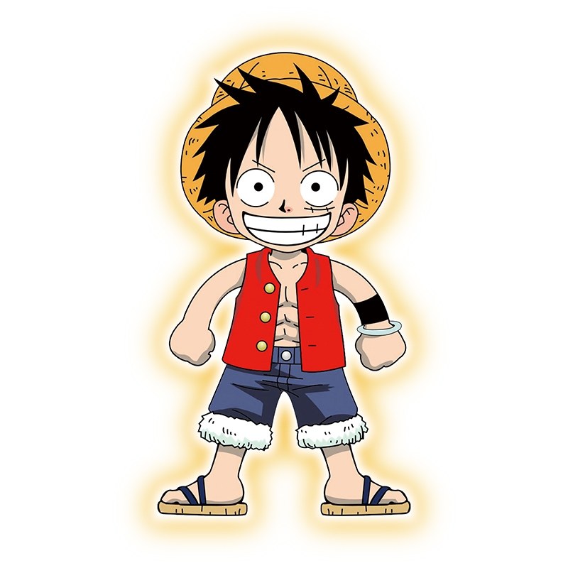 网红海贼王路飞装饰画led客厅灯画壁饰走廊卡通玄关挂画壁画发光