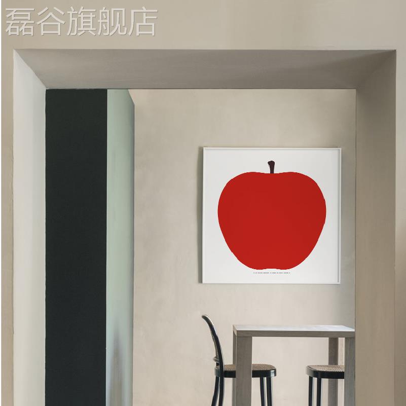 网红现代简背约客厅壁装景发饰画苹果北欧风餐厅挂画沙墙画