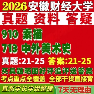 安徽财经大学研究生考试考研研究生初复试考试安财大713中外美术史910素描真题覆试网课辅导教材