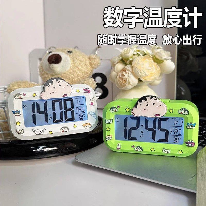 可爱新款闹钟夜光床头时钟简约静音多功能宿舍桌面学生台钟闹铃图片