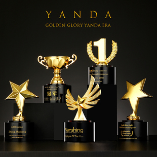 儿童奖杯定制定做迷你小号幼儿园大拇指优秀员工水晶高档大气奖牌