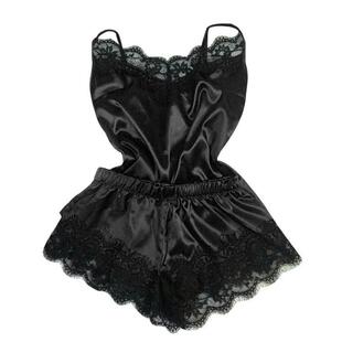 two suspenders set piece pajamas lace sexy