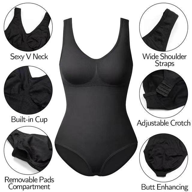 Seamless one-piece body shaper for women