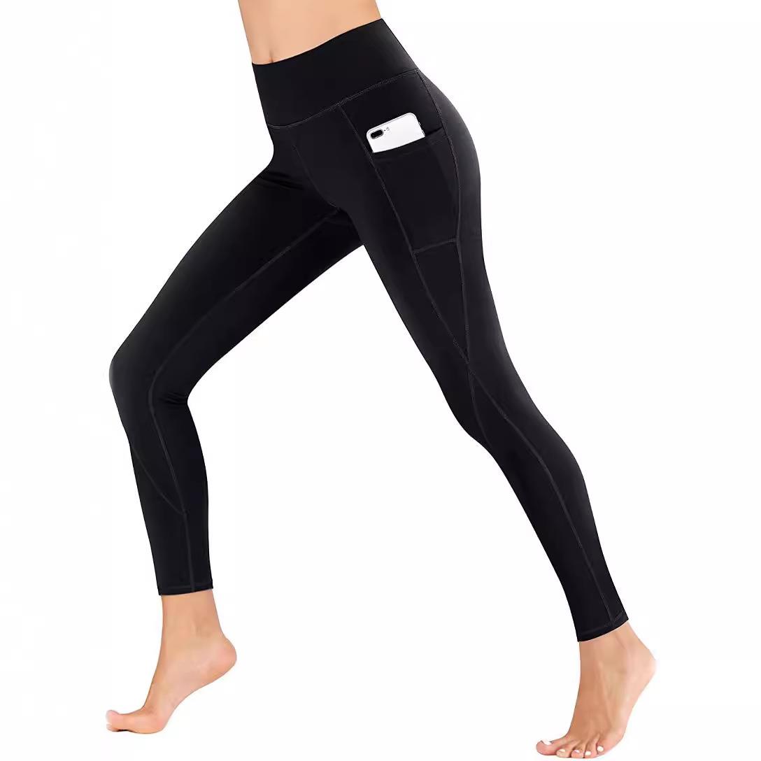 waist quick-dry pockets pants bottoms yoga workout pocket