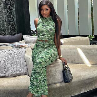 Womens Sleeveless Pullover Drawstring Top Sexy Tight