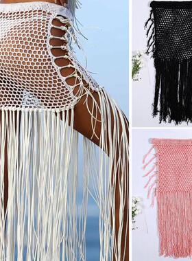 skirt sunscreen long hand-crocheted hip style hollow woven