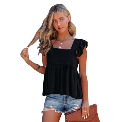 summer dress woman mini white square neck korean cute