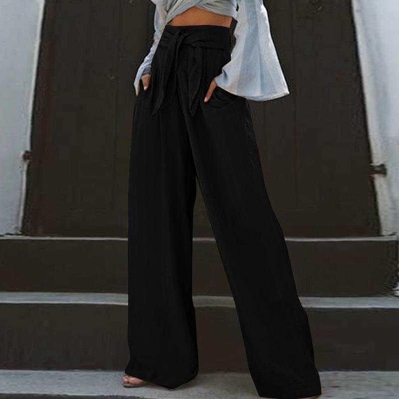 pants elastic large Cotton ladies retro waist tapered