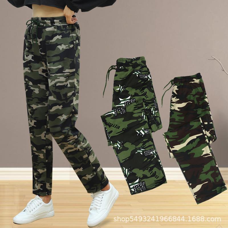 Overalls Large High Camouflage Casual Pants Elastic Loose