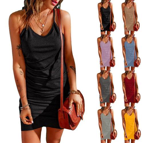 vestidos dress mini party sheath strap spaghetti backless