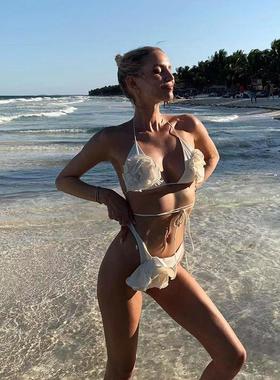 Transformable Color Strap Swimsuit Support Candy Two-Piece